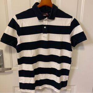 🇮🇹 Navy and White Striped Polo Shirt I🇮🇹